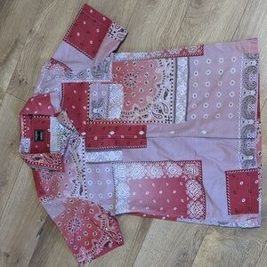 Todd Snyder + Albiate Bandana Motif Mens Shirt Size Medium